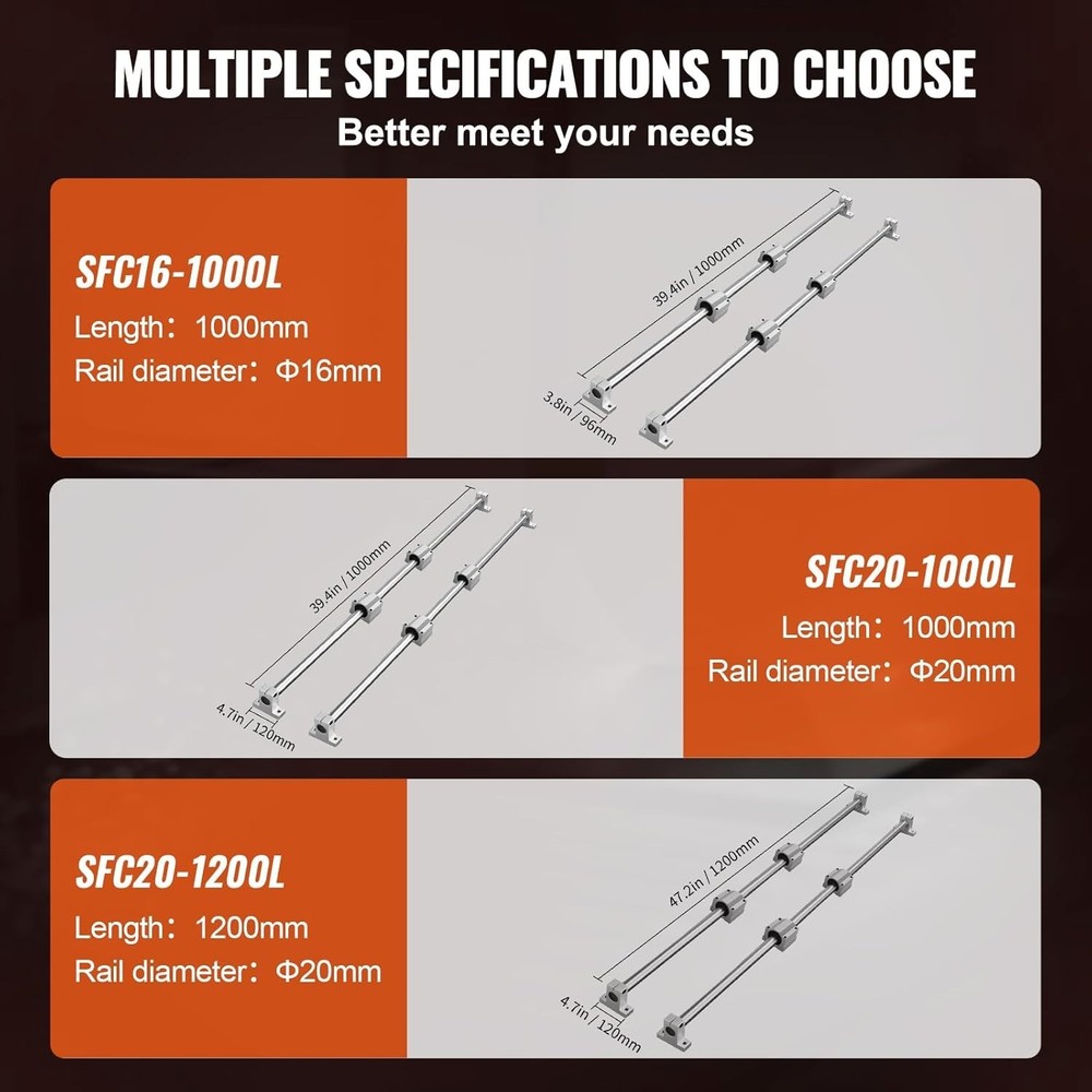 Ultimate Linear Motion Guide Set – 4 Slide Blocks & 2 Rails for DIY Automation