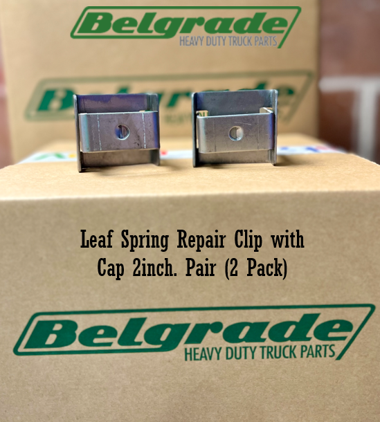 Leaf Spring Repair Clip with Cap 2inch. Pair (2 Pack)