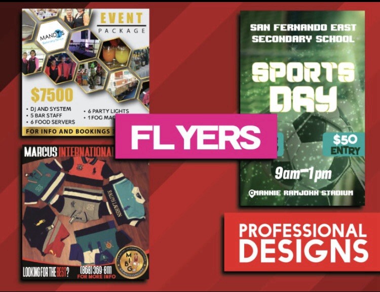 CUSTOM FLYER DESIGN Single/Double Sides DESIGN ONLY