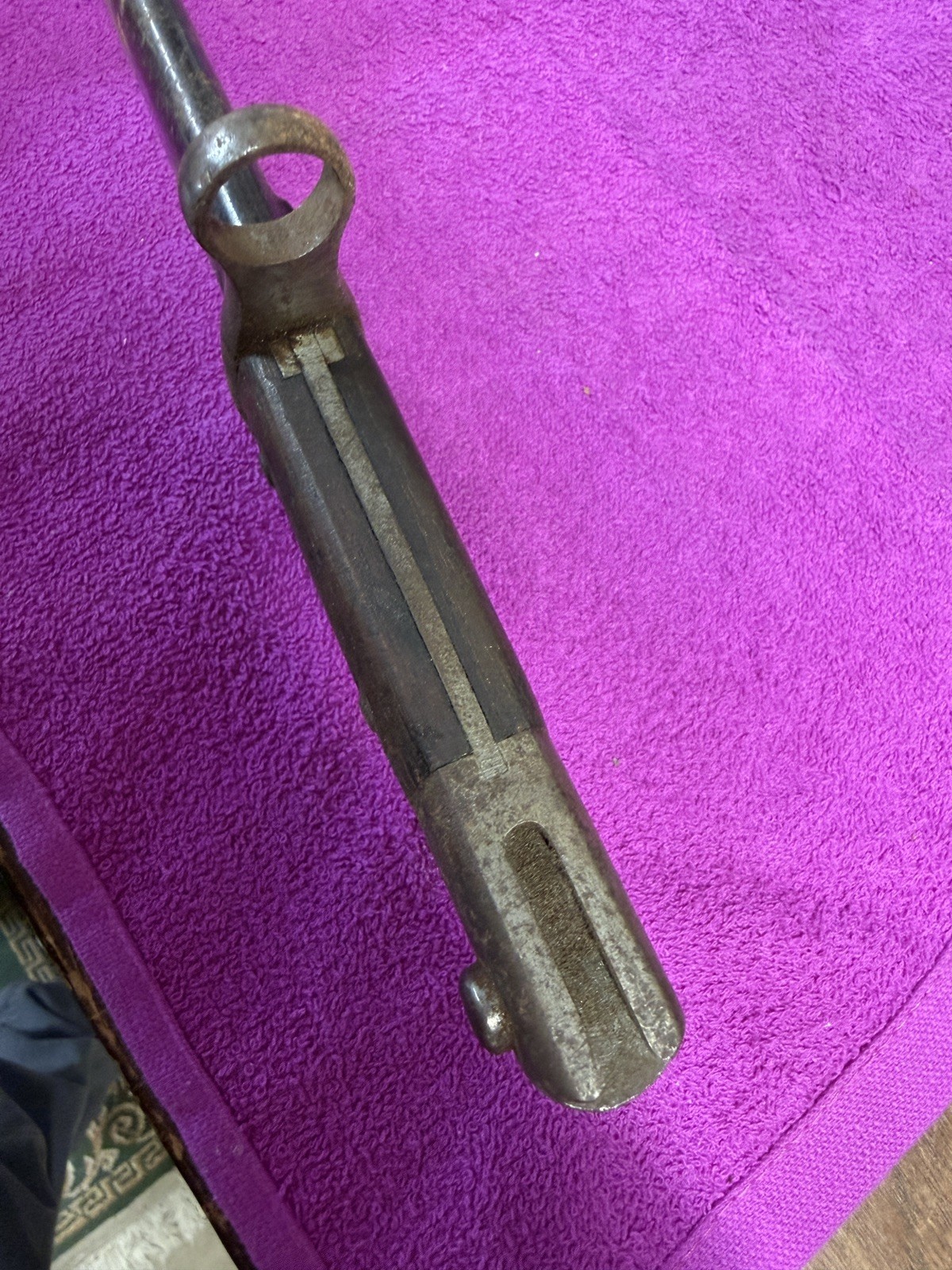 US ARMY PRE WWI US KRAG JORGENSEN BAYONET-DATED 1902-WITH SCABBARD