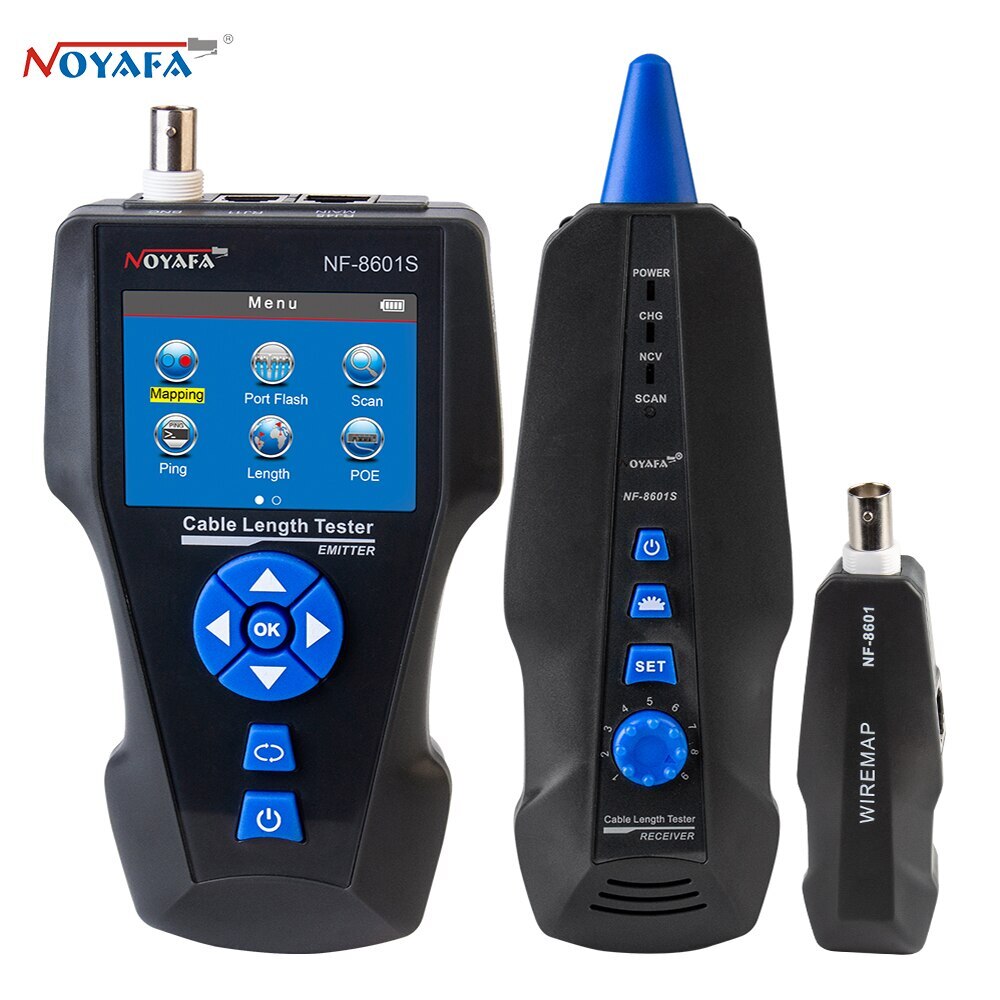 Network Cable Tester PoE/PING/Port Flash Function Voltage Wiremap Detector