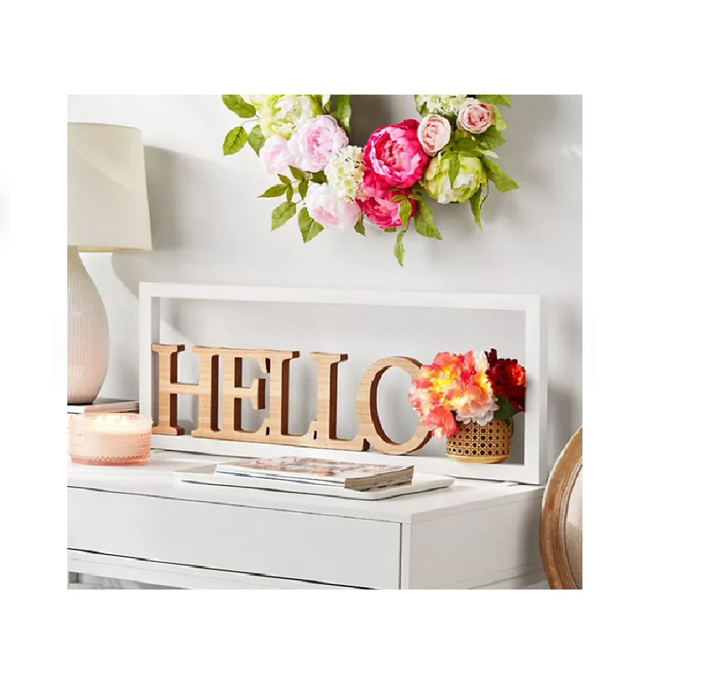 Pre-Lit Hello Decor