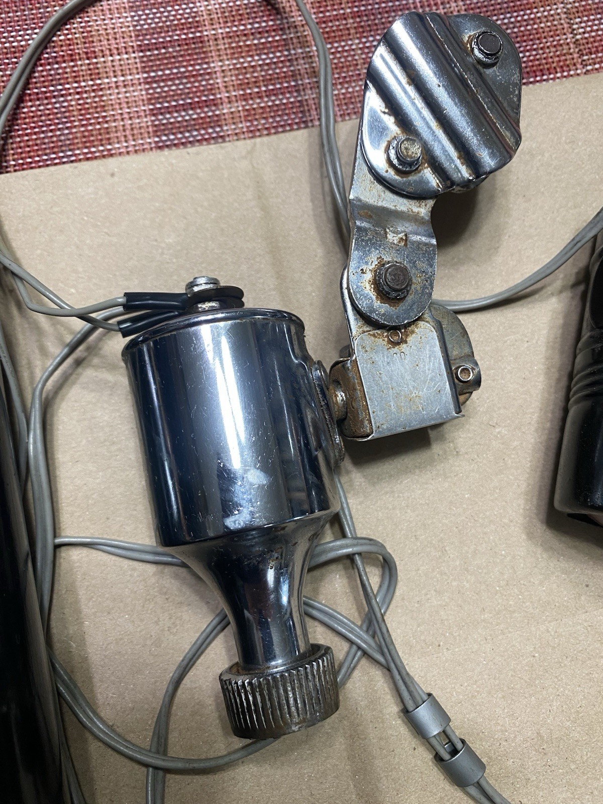 Rare 1940s King Lucas Bicycle Headlight Dynamo / Battery Tube Rear Set England