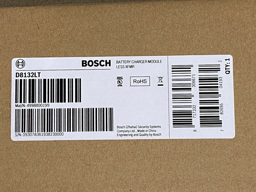 Bosch D8132LT Battery Charger Module Less Transformer (NEW Sealed Box)
