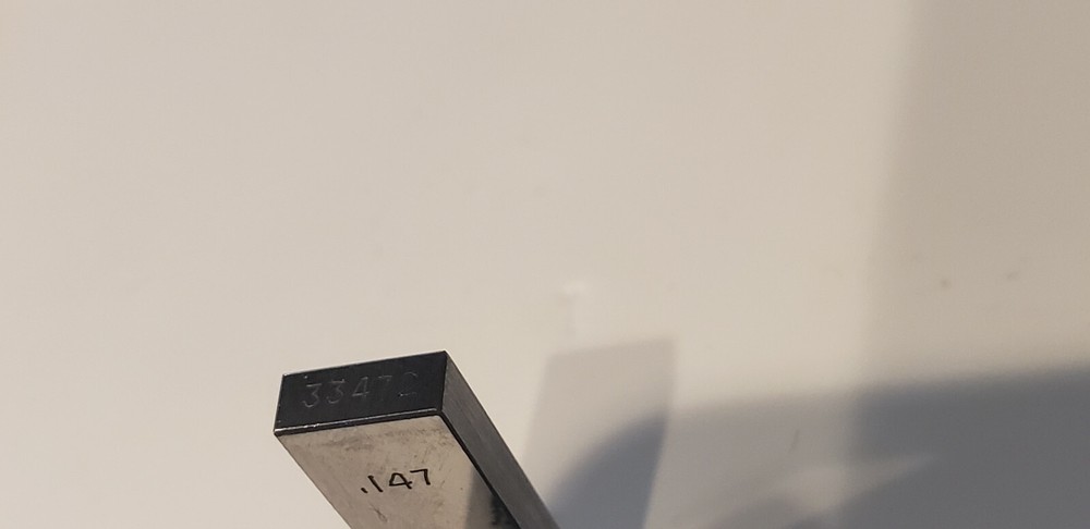 .147" Unknown Brand Rectangular Steel Gage Gauge Block.