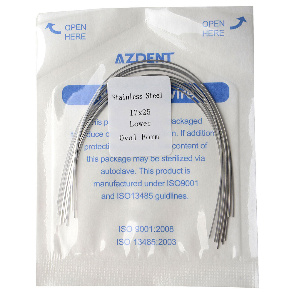 AZDENT Dental Orthodontic Stainless Steel Rectangular Arch Wires Ovoid Form All