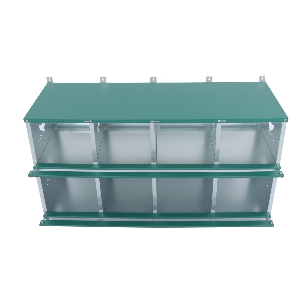Chicken Nesting Boxes 8 Hole Nesting Box for Laying Eggs Heavy Duty Metal