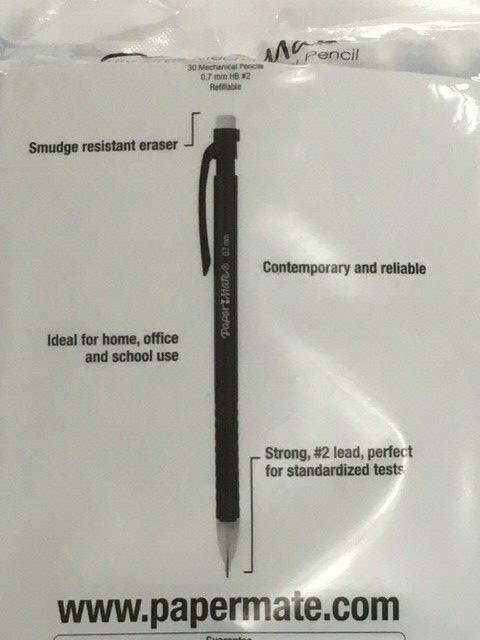 Papermate Write Bros 2 Pack Mechanical # 2 Pencil 0.7 mm - 60 Count
