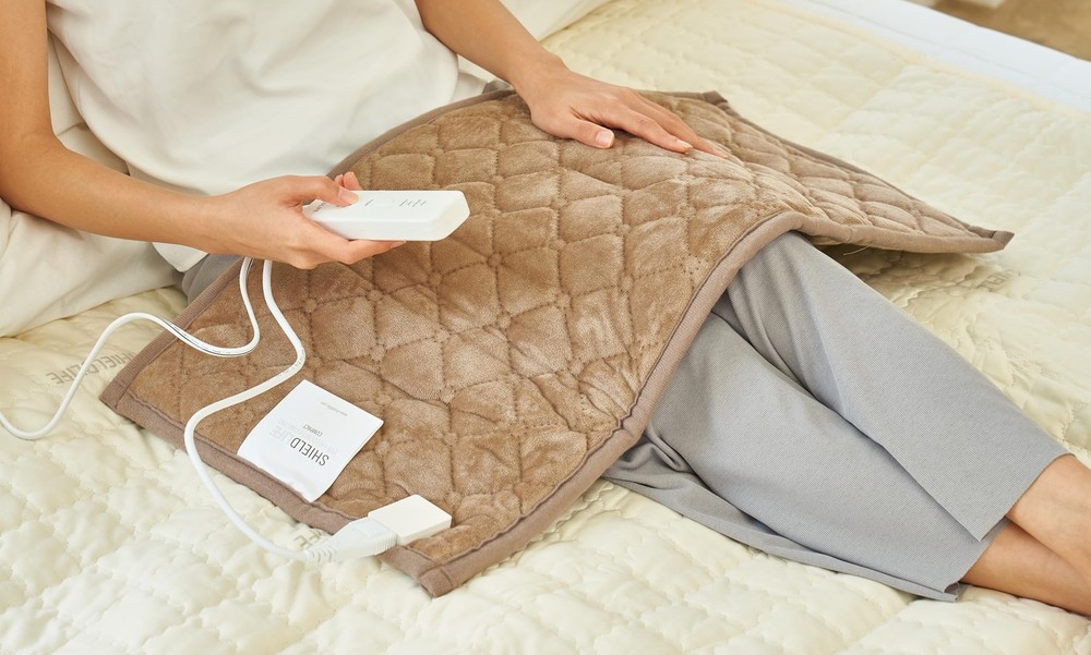Electric Heating Pad for Back, Neck & Shoulder Pain Relief – 99% EMF Blocking...