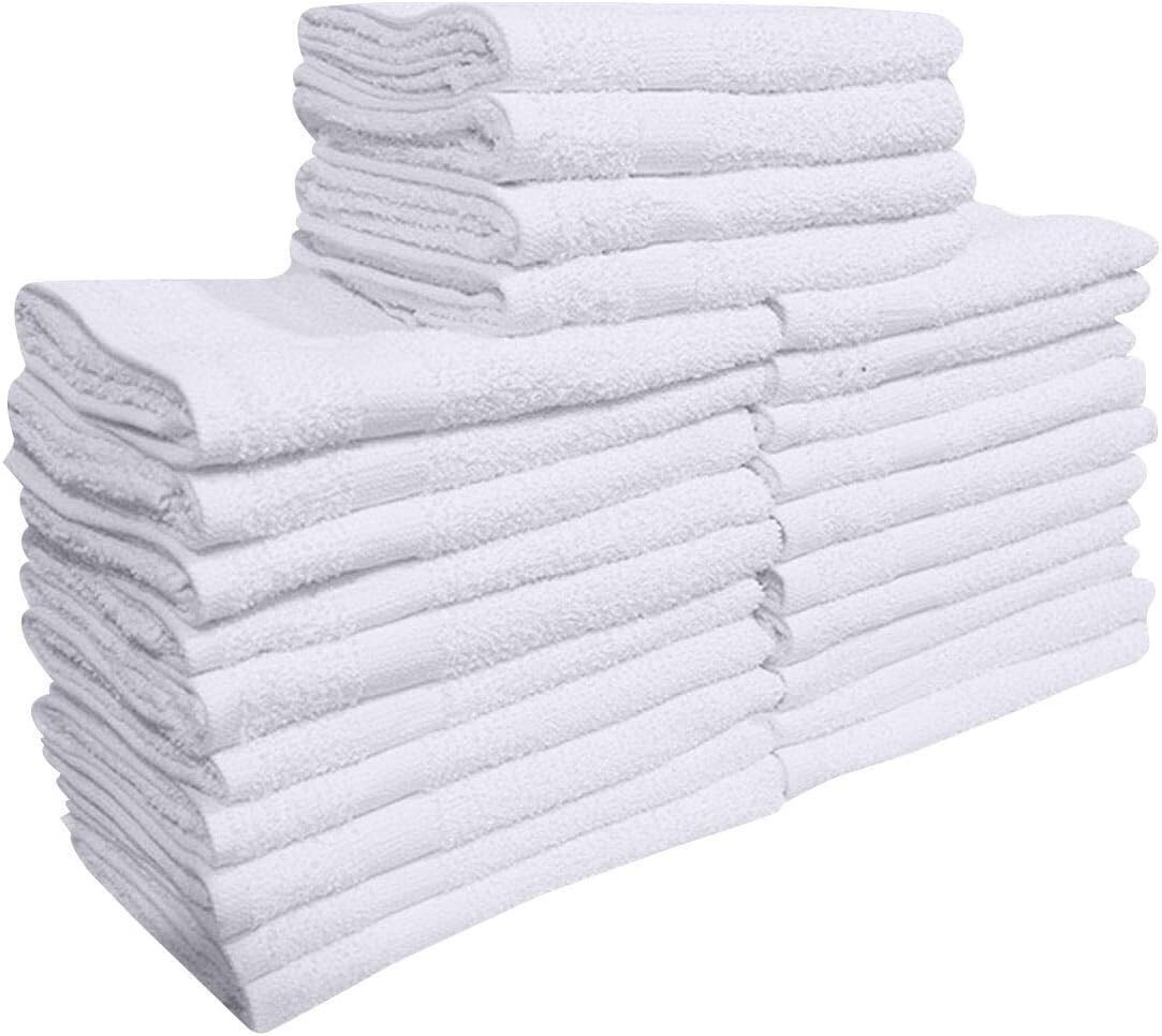 Bulk Pack of 60 Hand Towel Set 16x27 Cotton Blend Salon Gym Spa Hotel Use Towels
