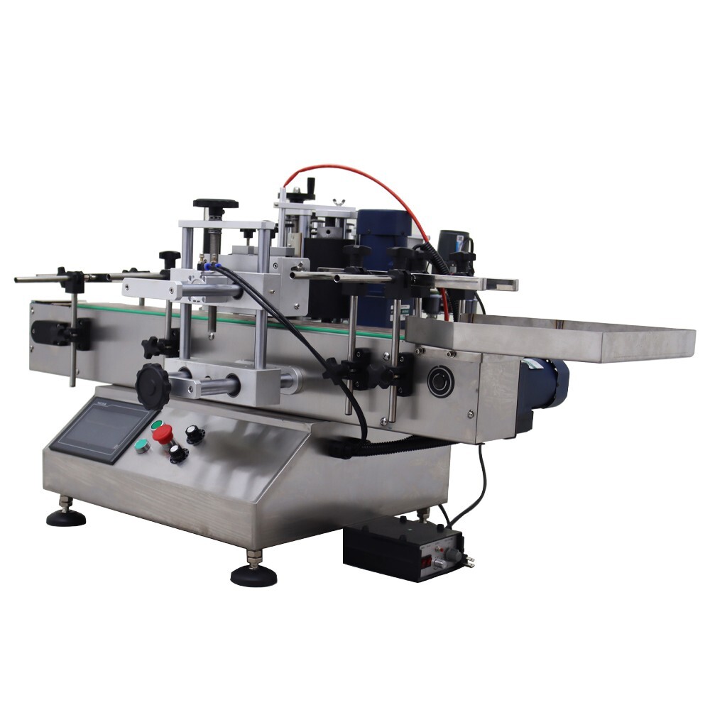 110V 0.78-4.72in Automatic Round Bottle Labeling Machine with Printer & Conveyor