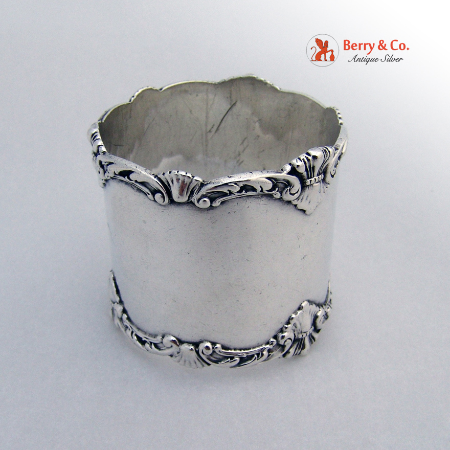 Shell Scroll Napkin Ring Howard Sterling Silver 1898 Ruth