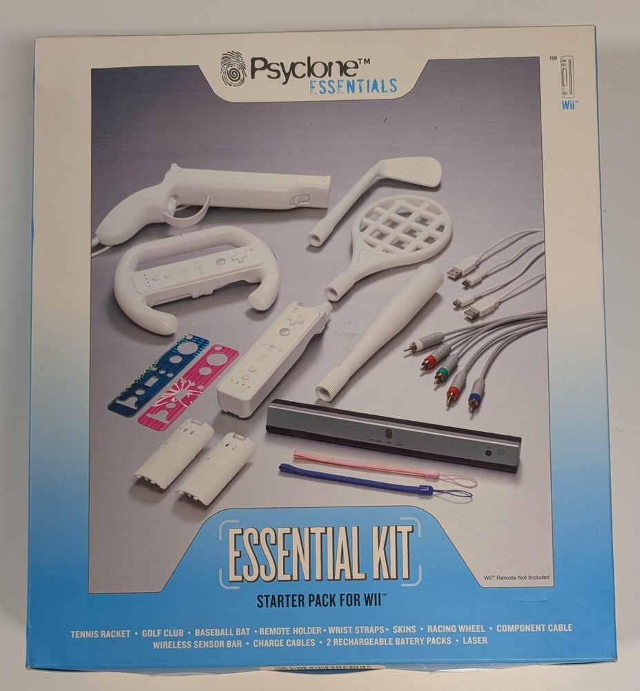 Psyclone Essentials Kit Starter Pack for Nintendo Wii Games CIB