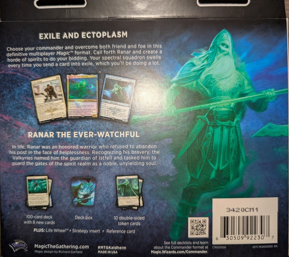 Magic the Gathering Phantom Premonition Ranar The Ever-Watchful Commander Deck