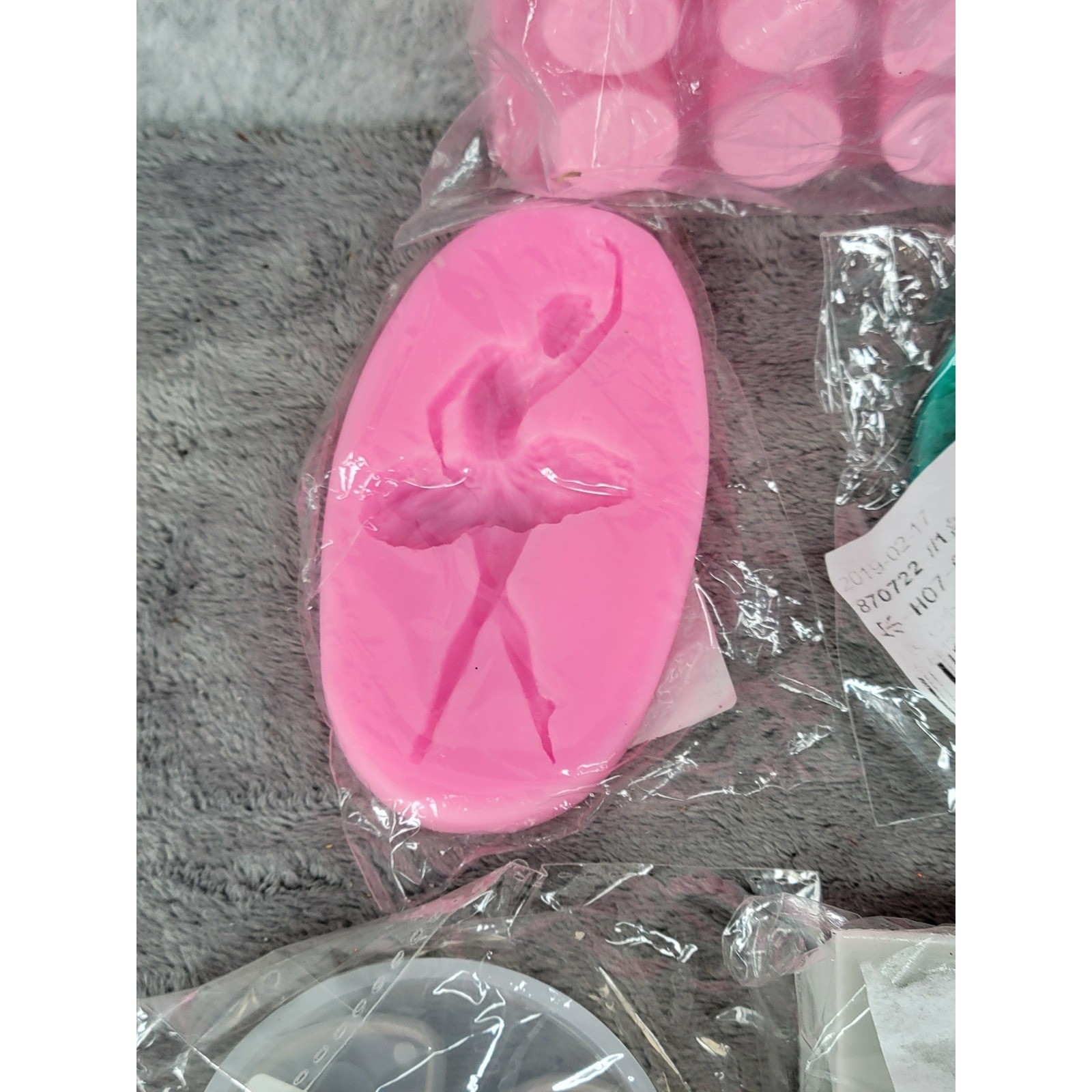 Lot Silicone Mold Crafting Kit Baking Soap Candle Making Heart Flower Ballerina