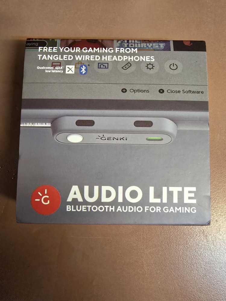 GENKI Audio Lite Bluetooth 5.0 Adapter for Nintendo Switch, Blue - NEW
