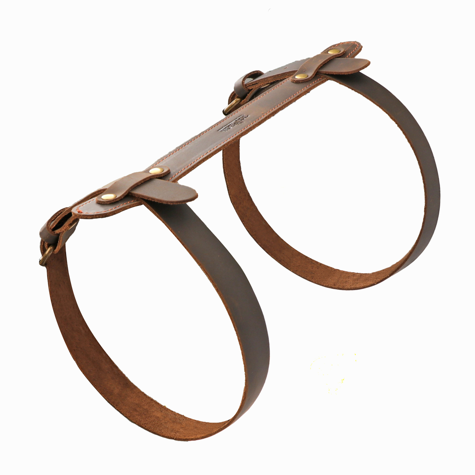 TOURBON Leather Picnic/Motorcycle Blanket Carry Handle Camp Belt Bedroll Strap