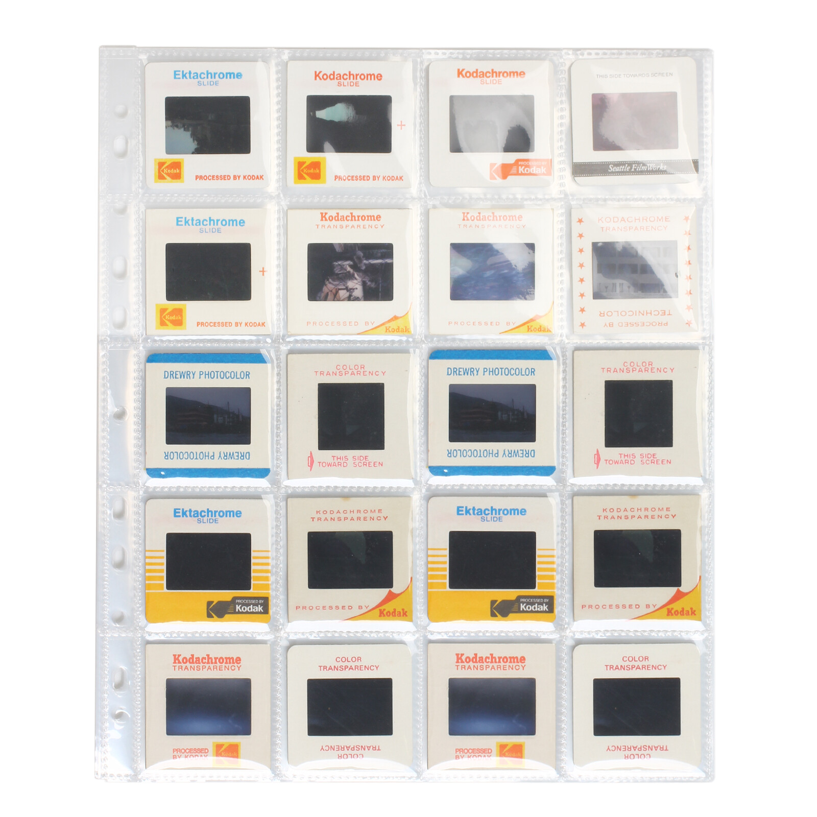 100Sheets 135 35mm Acid-free Archival Storage Pages Sleeves Slide Film Negative