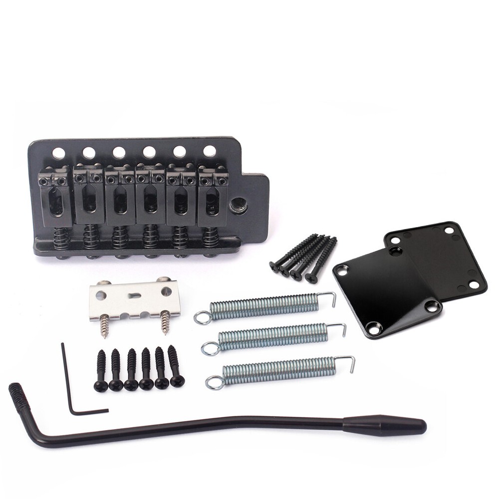 Black Tremolo Bridge 6 String Single Locking System for Squier Stratocaster ST