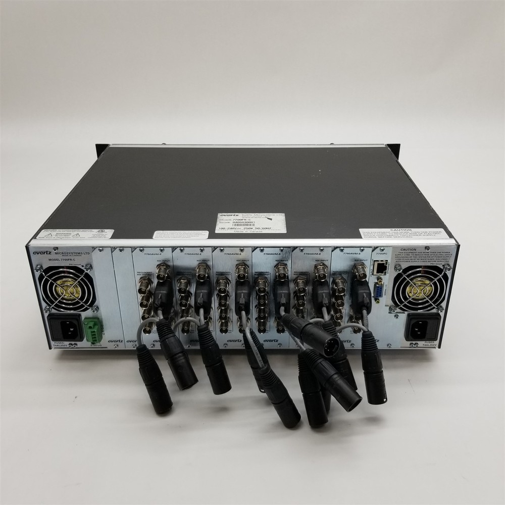 Evertz 7700FR-C Multiframe Chassis w/ 1*7700FC 6*7760AVM-E Controller Module