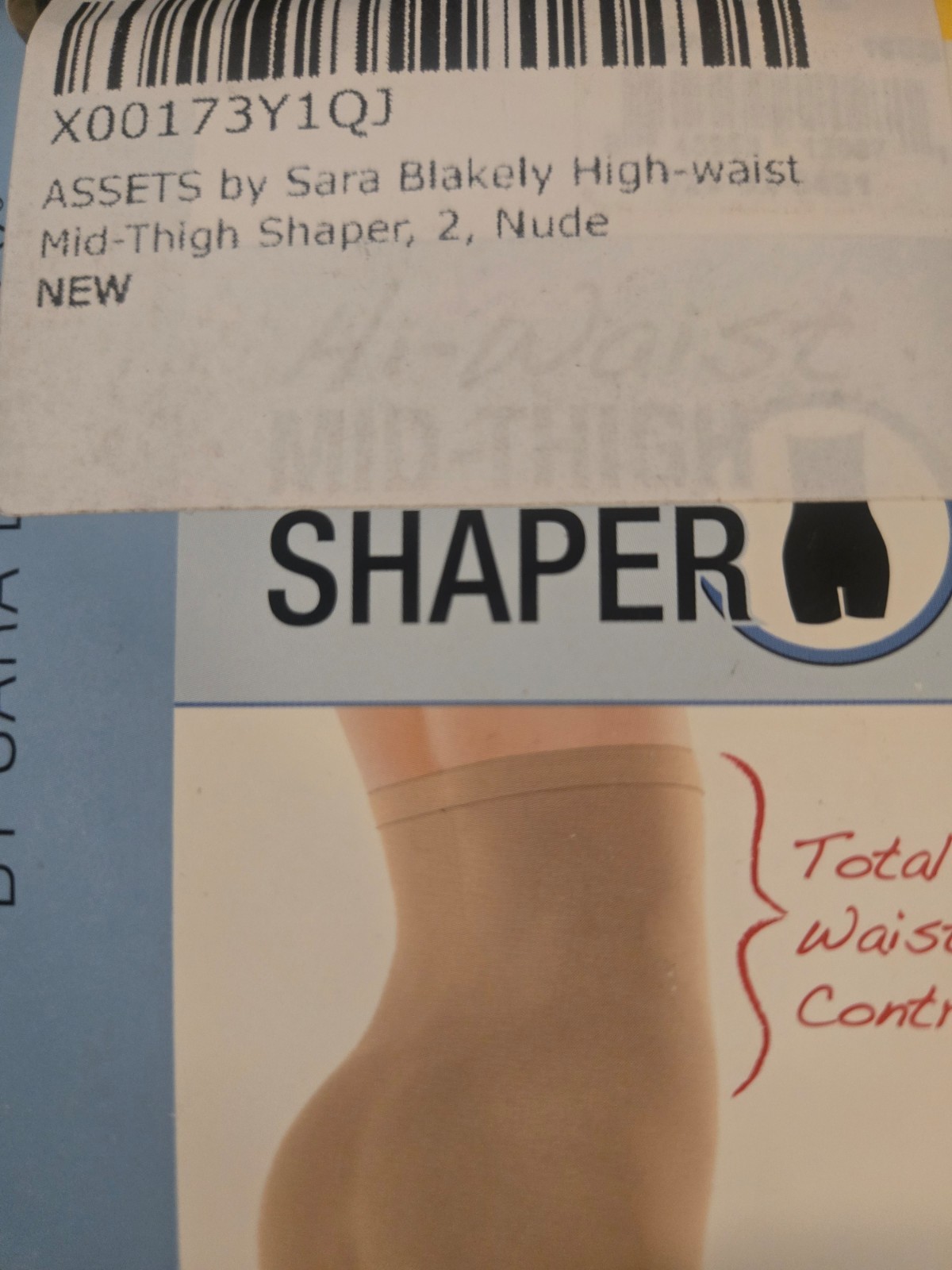 ASSETS by Sara Blakely SPANX High-Waist Mid-Thigh Shaper Size 2 Nude 166B