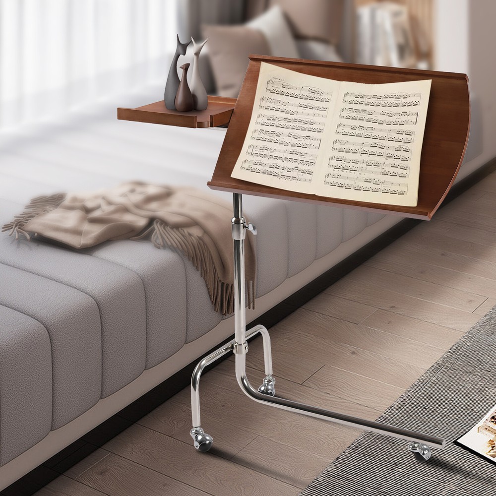 Angle Height Adjustable Rolling Laptop Desk Sofa Bed Tray Notebook Table Stand