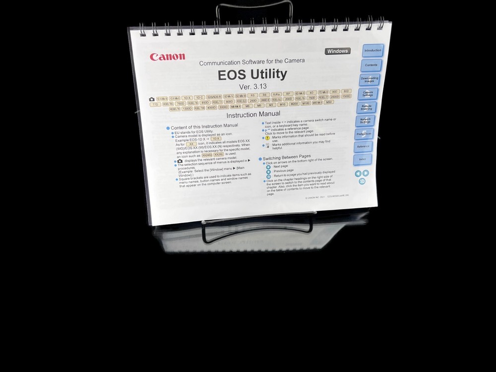 Canon EOS Utility Software V 3.13 WINDOWS OS Software Instruction Manual