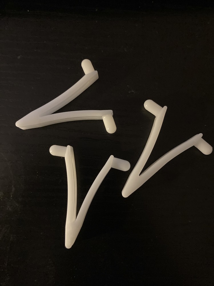 Clpw002 Replacement Butterfly Clips Small White 3 Pack