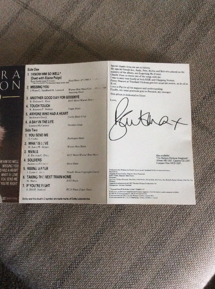 MUSIC CASSETTE BARBARA DICKSON - GOLD