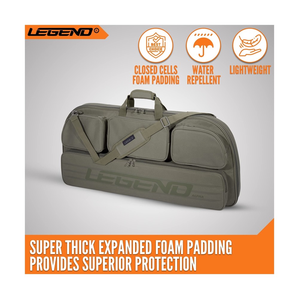 LEGEND Alpha Compound Bow Case - Securely Fits MTM Ultra Compact Arrow Cases ...