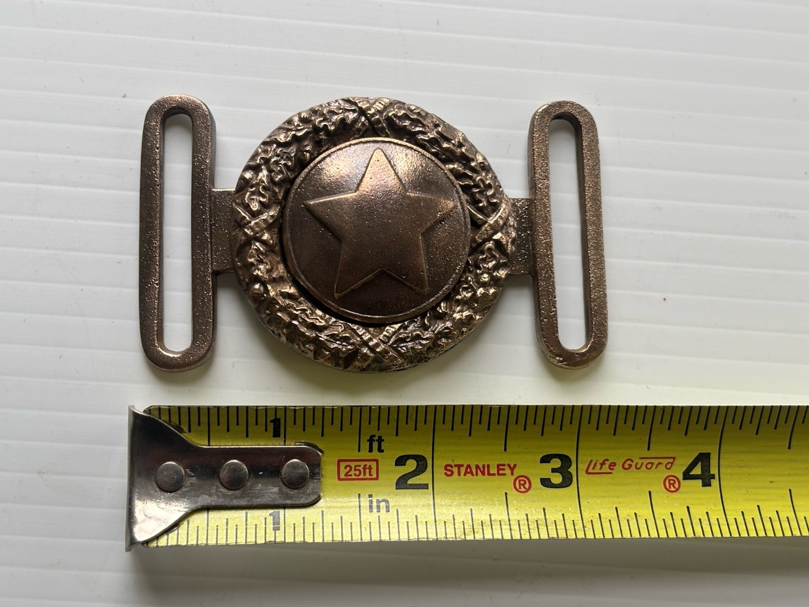 VINTAGE CIVIL WAR CONFEDERATE 2 PIECE CS TEXAS BELT BUCKLE. EARLY REPRODUCTION