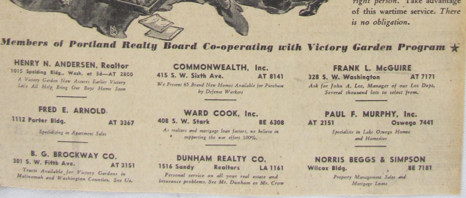 Vintage 1943 VICTORY GARDEN Farm Plot Newspaper Print Ad