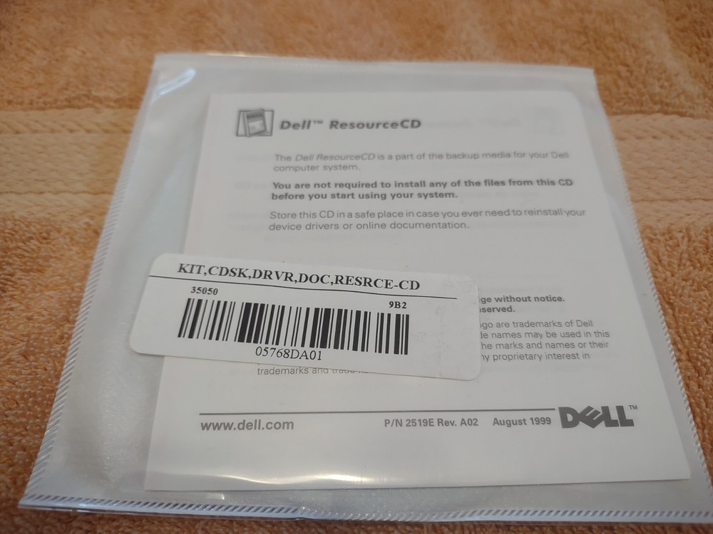 Dell Dimension Resource CD P/N 0628D with original case & instructions *SEALED*