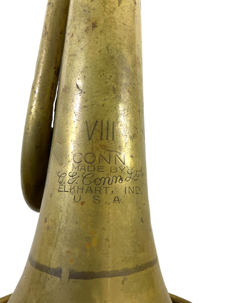 WW1 US AEF Brass Bugle Missing Mouthpiece