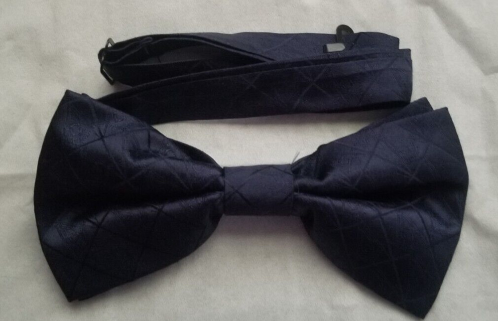 Bow Tie Blue with hidden Square and Compass Masonic Mason
