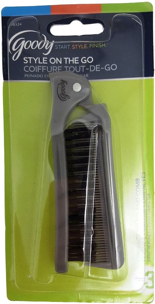 Goody Folding Brush Comb Set 2 Pack Compact and Portable Hair Combs