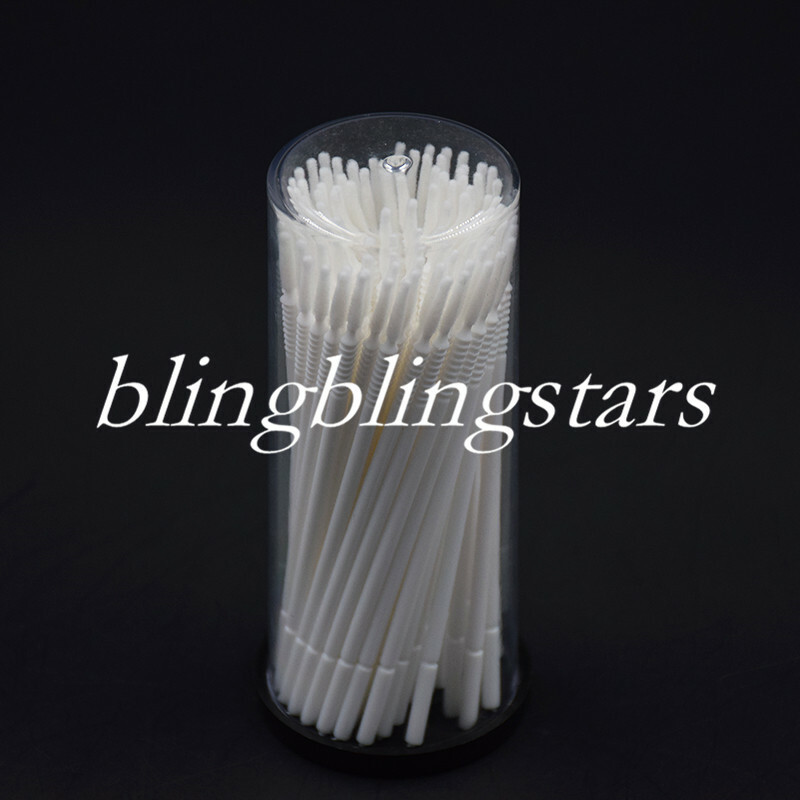 100 Pcs Dental Disposable Bendable Micro Brush Applicator Taper White Long