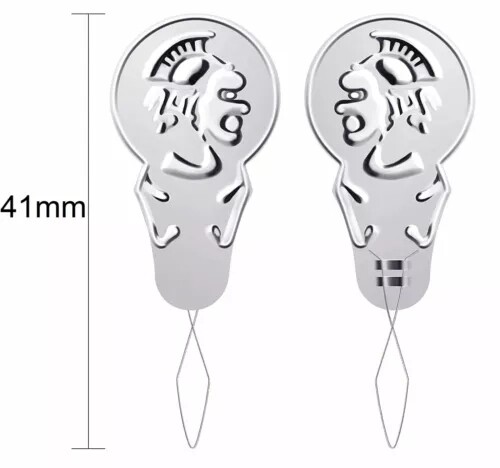 200pcs Metal Wire Needle Threader Silver Hand Sewing Stitch Insertion Tool 1.7"