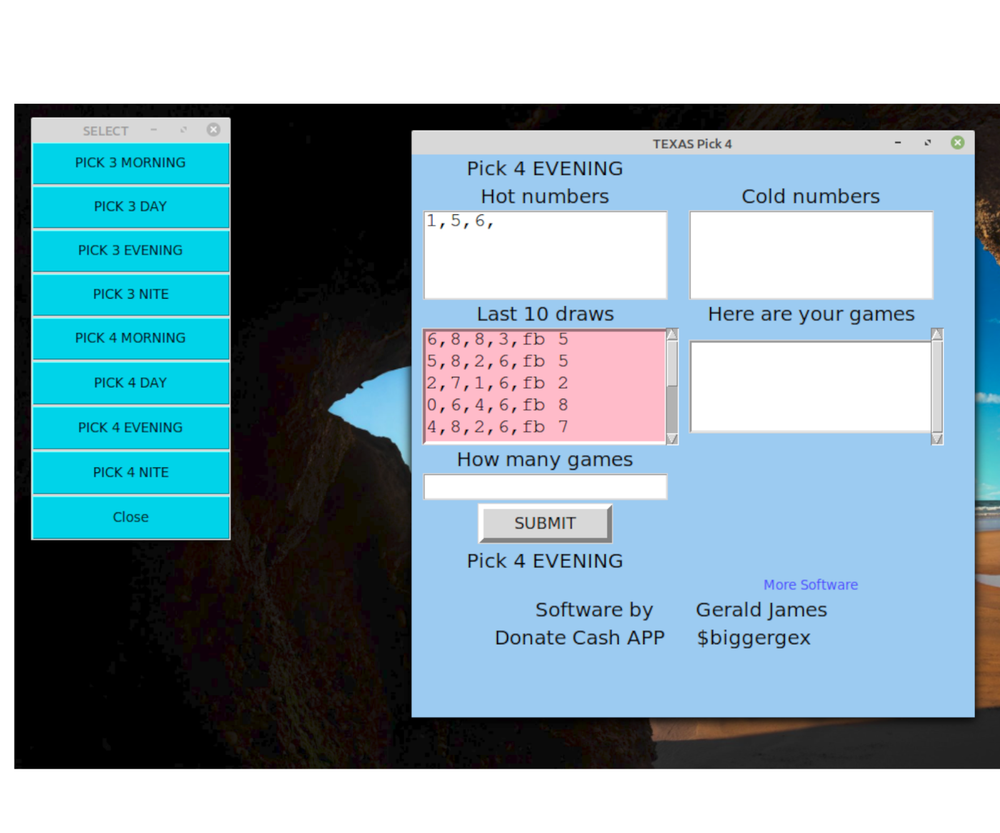 Texas pick 3 & 4 Lottery Numbers software DVD for Windows 7 & 8 & 10
