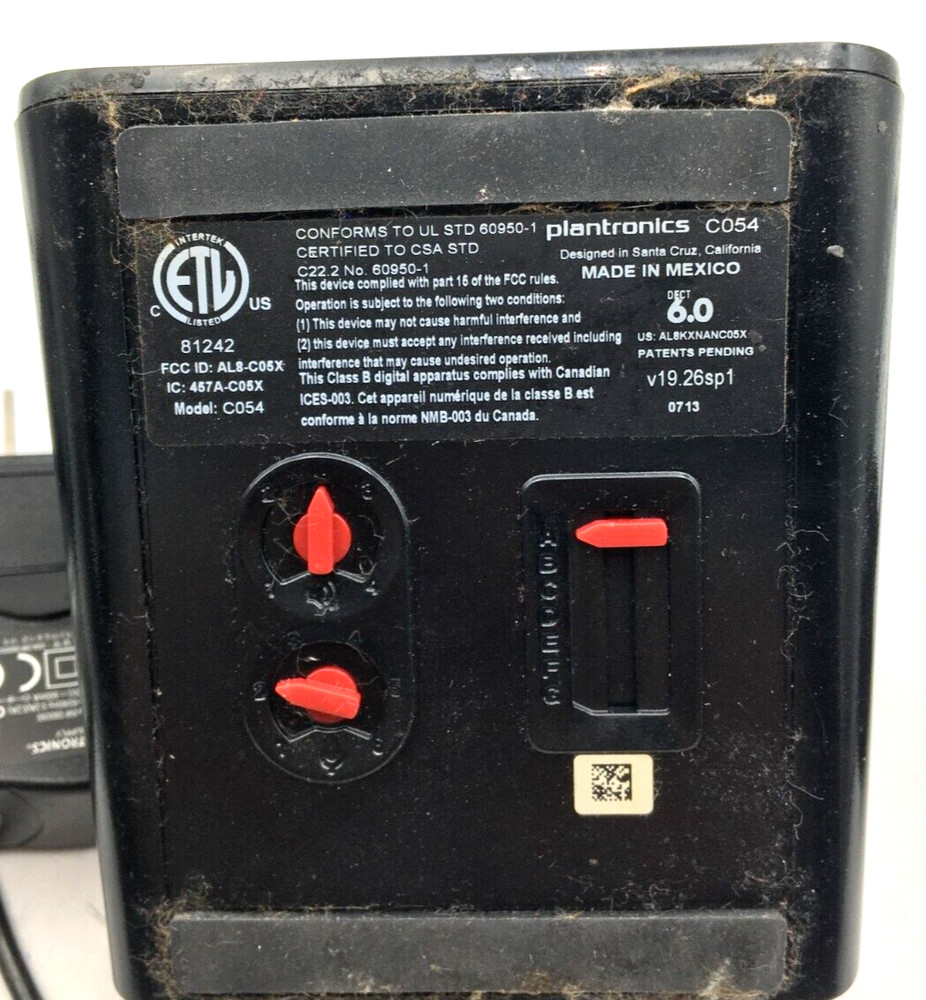 Plantronics Charging Base, AC Adapter, Headset C054 Working