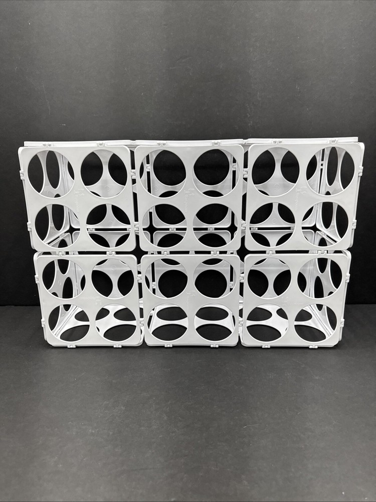 Baspoom Vinyl Roll Storage Rack 24 Rolls White Adjustable Stackable
