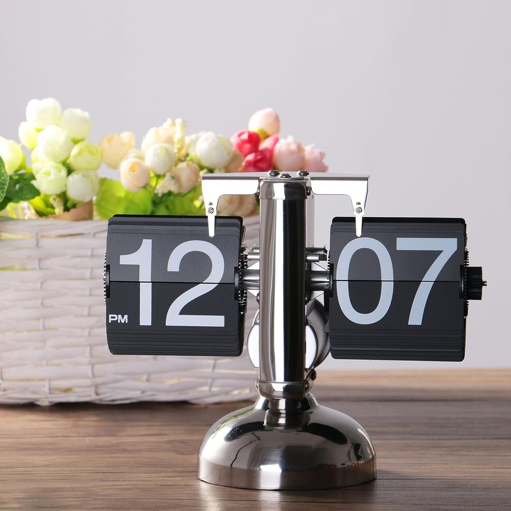 The retro digital flip downward clock