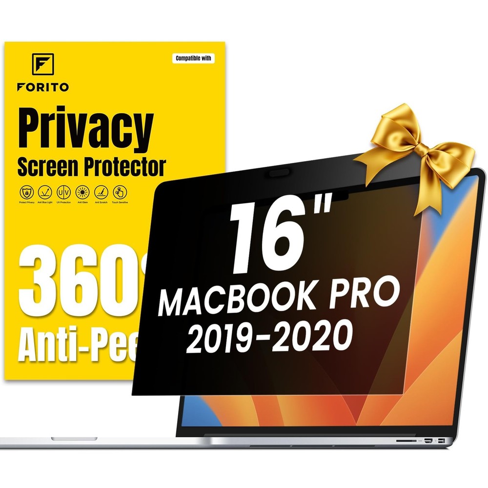 F FORITO 360° Privacy Screen Protector Compatible with MacBook Pro 16 inch