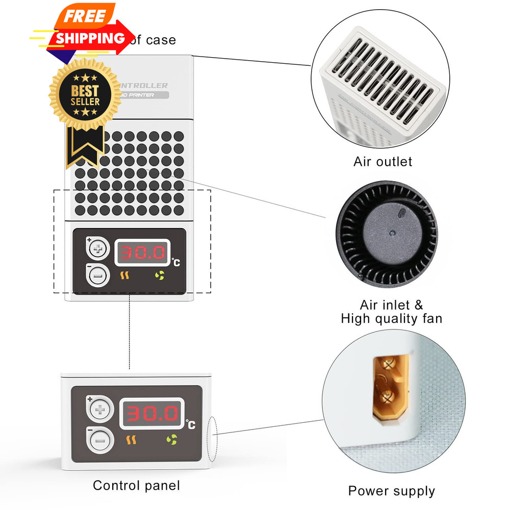 Youyoute Mini Heater for 3D Printer, Resin Printer Temperature white