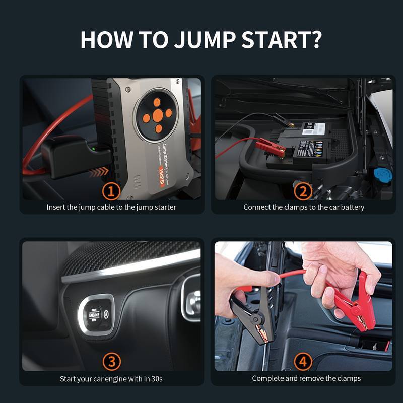 4000A Car Jump Starter With Air Compressor Pack Booster 12V Power Bank