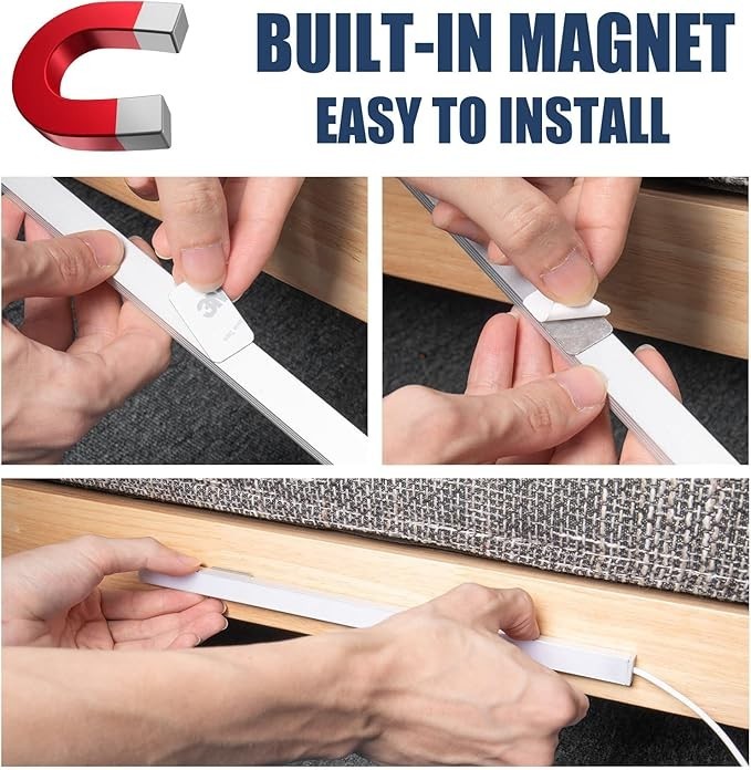 2Pack LED Under Cabinet Lighting Dimmable Under Cabinet Lights with USB Powered