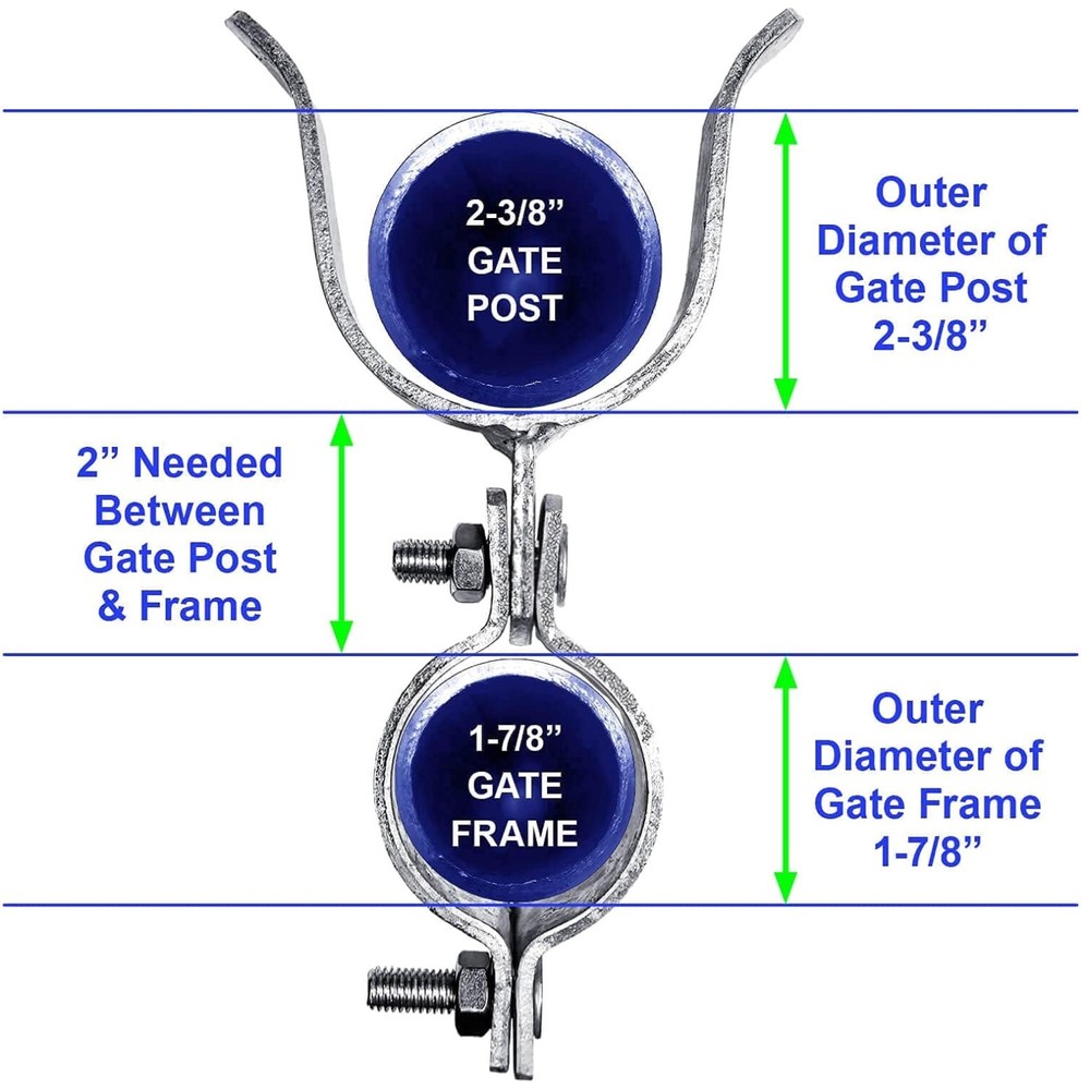 Durable Galvanized Gate Fork Latch 1-7/8" x 2-3/8"