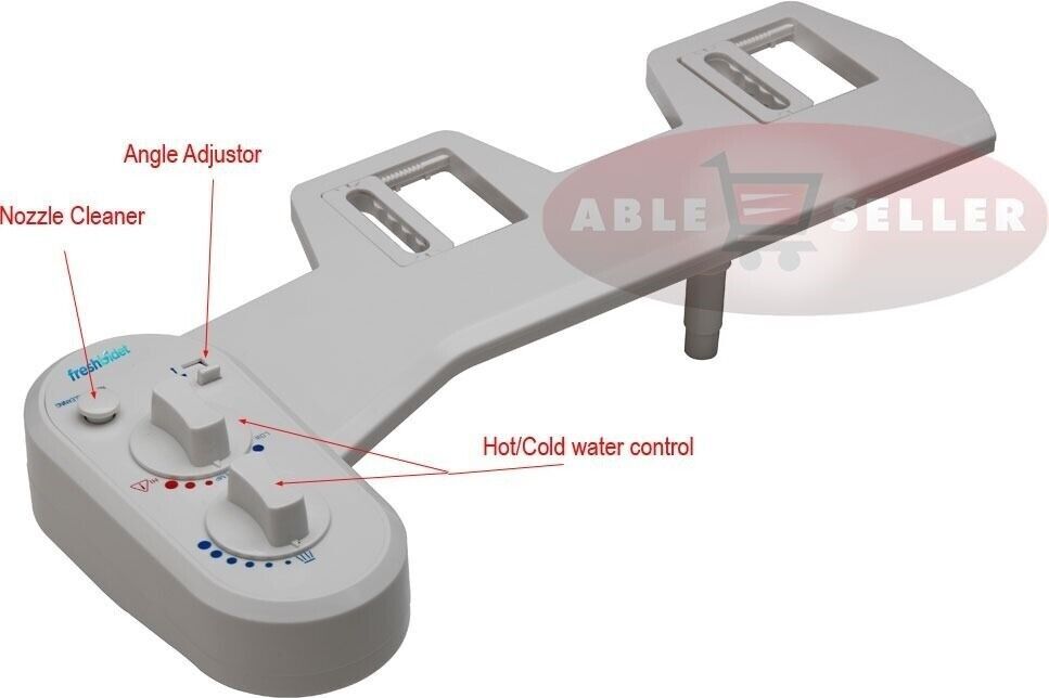FRESH WARM HOT WATER NON-ELECTRIC ADJUSTABLE ANGLE BIDET TOILET ATTACHMENT