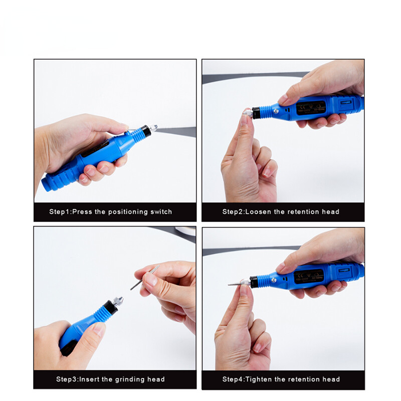 Drill File Set Polishing Crafts 3D Printing Models Mini Drill Electric Pen Tools