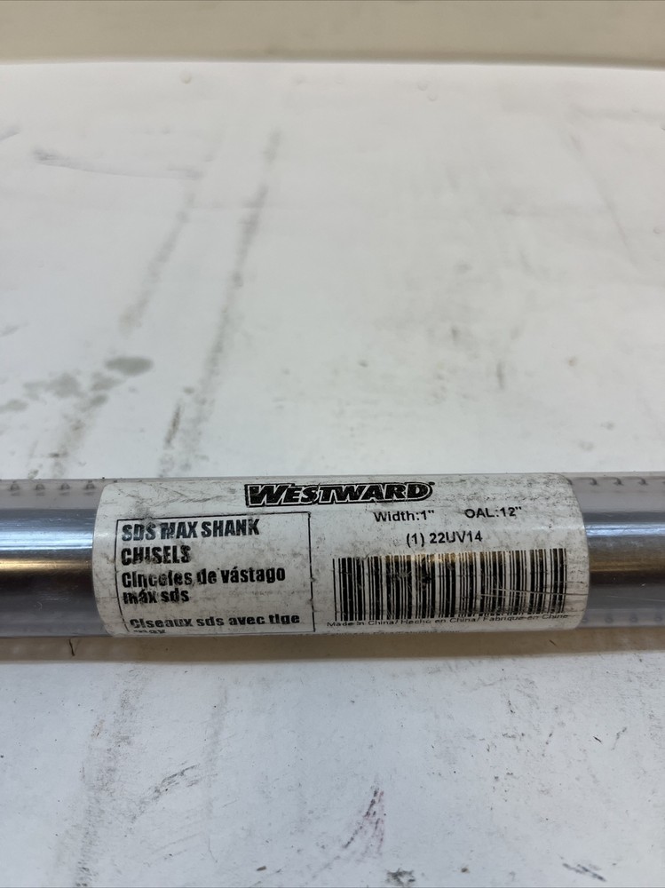 WESTWARD 22UV14 Flat Chisel Bit 1" 12" O.D,